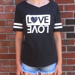 ‘love’ Baseball Tee